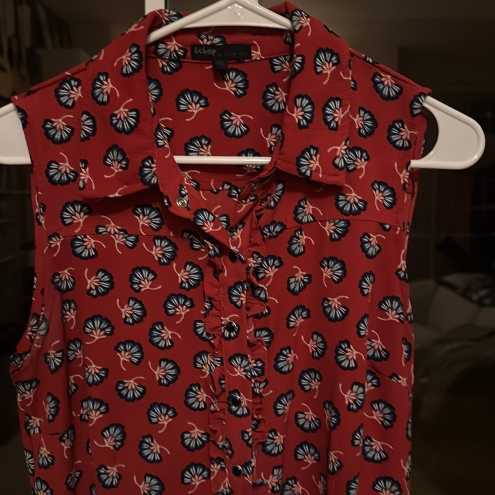 Bebop Vintage Inspired Short Sleeve Button Down Dress Size Medium EUC Spring - Picture 3 of 6